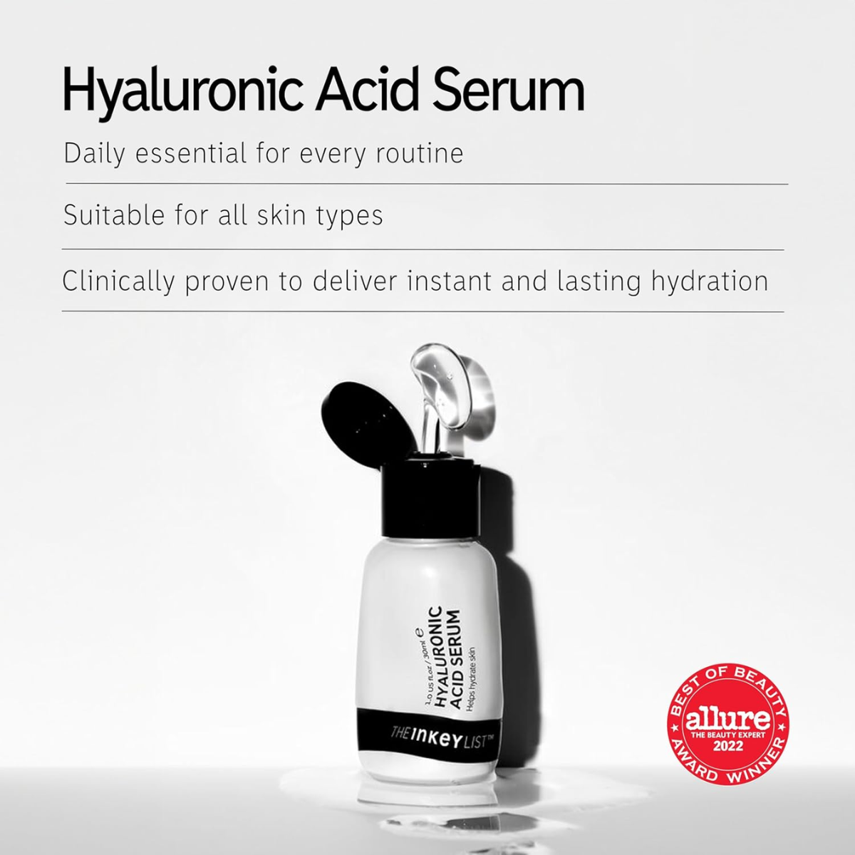The INKEY LIST 2% Hyaluronic Acid Hydrating Serum (30 ml)