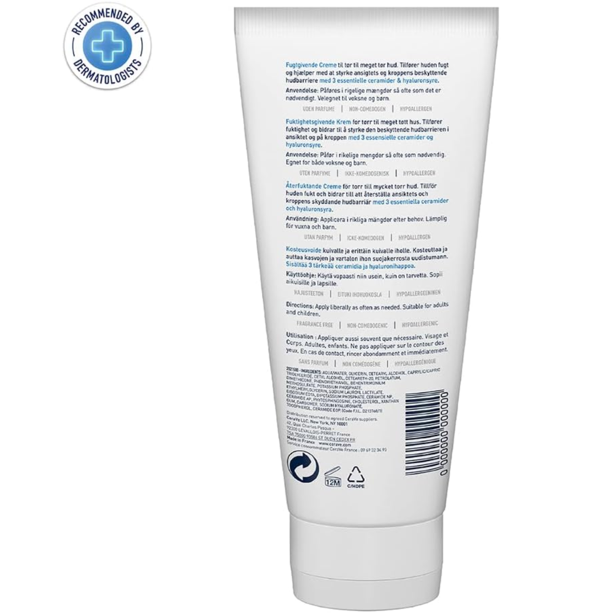 CeraVe Moisturising Cream for Dry to Very Dry Skin 177 ml with Hyaluronic Acid & 3 Essential Ceramides