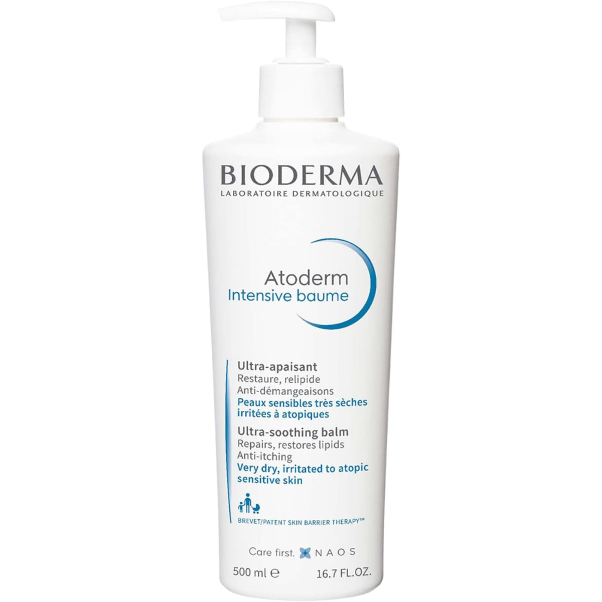 Bioderma Atoderm Intensive Ultra-Soothing Balm for Very Dry Sensitive to Atopic Skin, (500 ml)